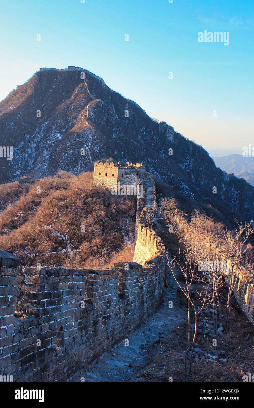 Chinesische Mauer Jiankou von China Peking Stockfoto