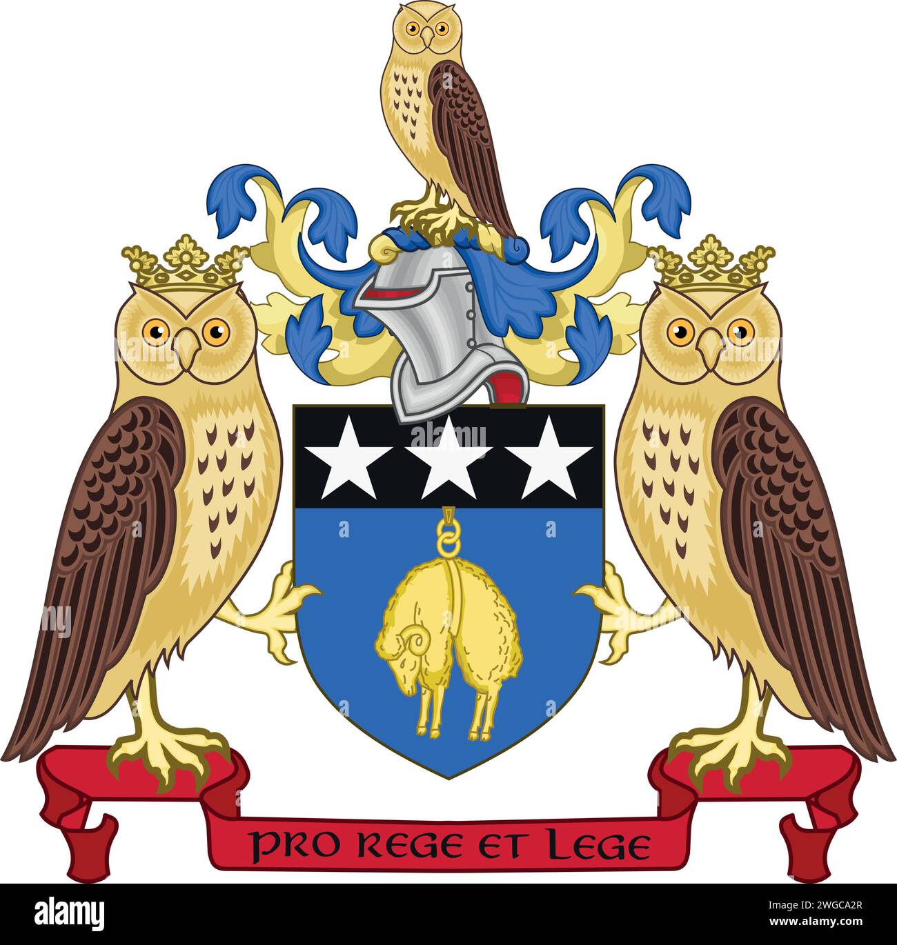 Wappen des METROPOLITAN BOROUGH UND DER STADT LEEDS, WEST YORKSHIRE Stock Vektor