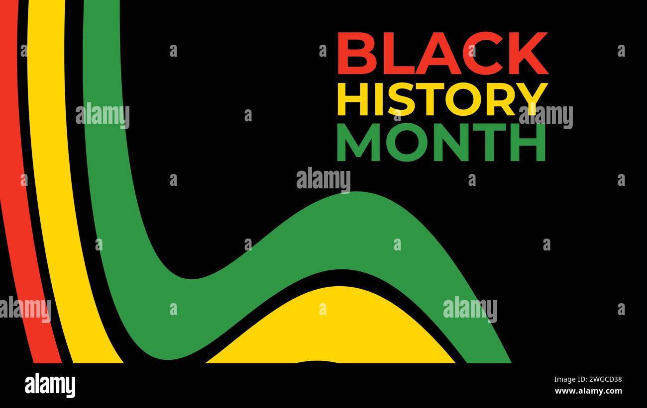 Schwarzer Geschichtsmonat. Afroamerikanische Geschichte. Wird jährlich gefeiert. Im Februar in den USA und Kanada. Im Oktober in Großbritannien. Poster, Karte, Stock Vektor