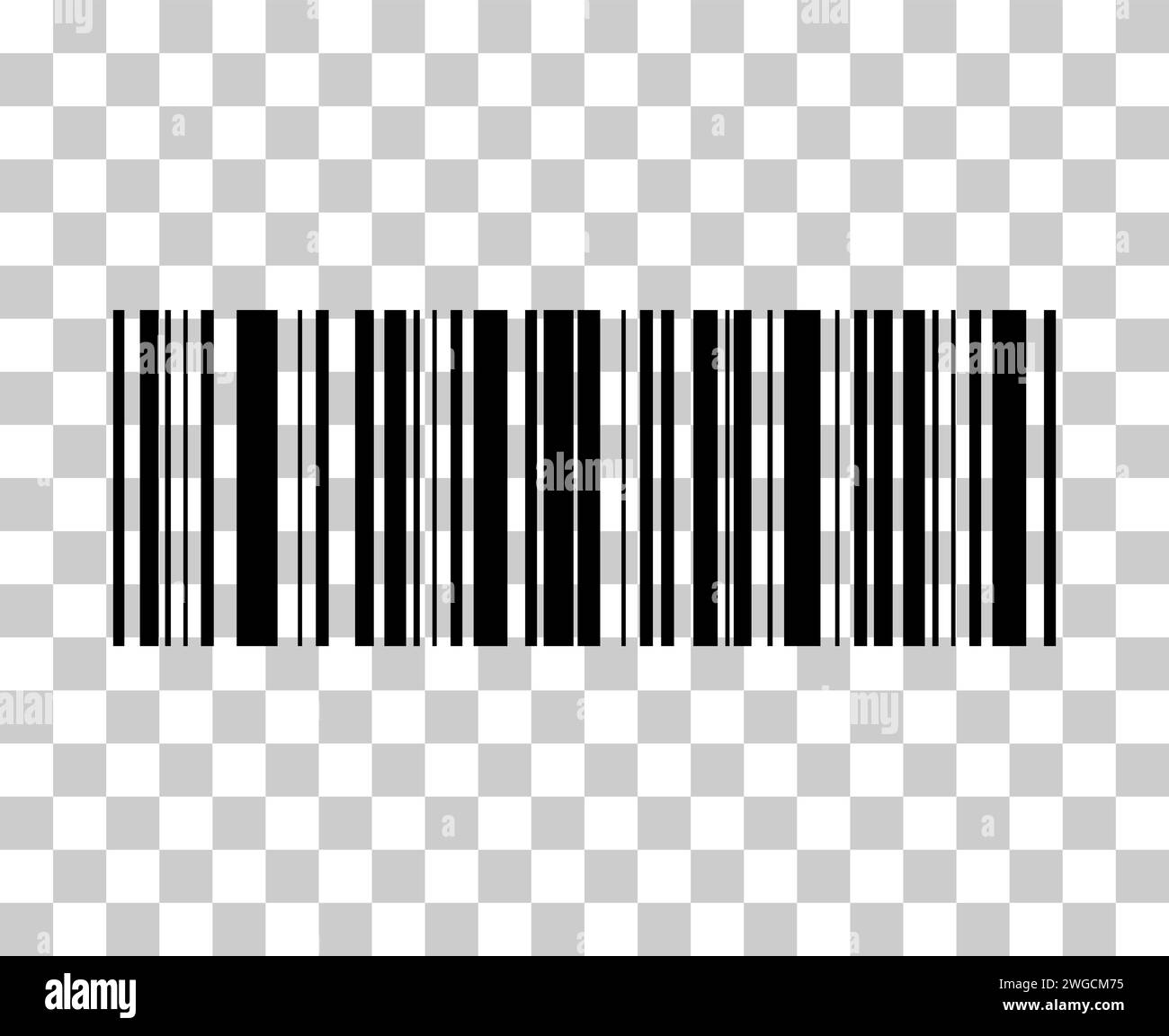 Barcode-Vektorsymbol. Barcode für flaches Web-Design. Isolierte Darstellung. Stock Vektor