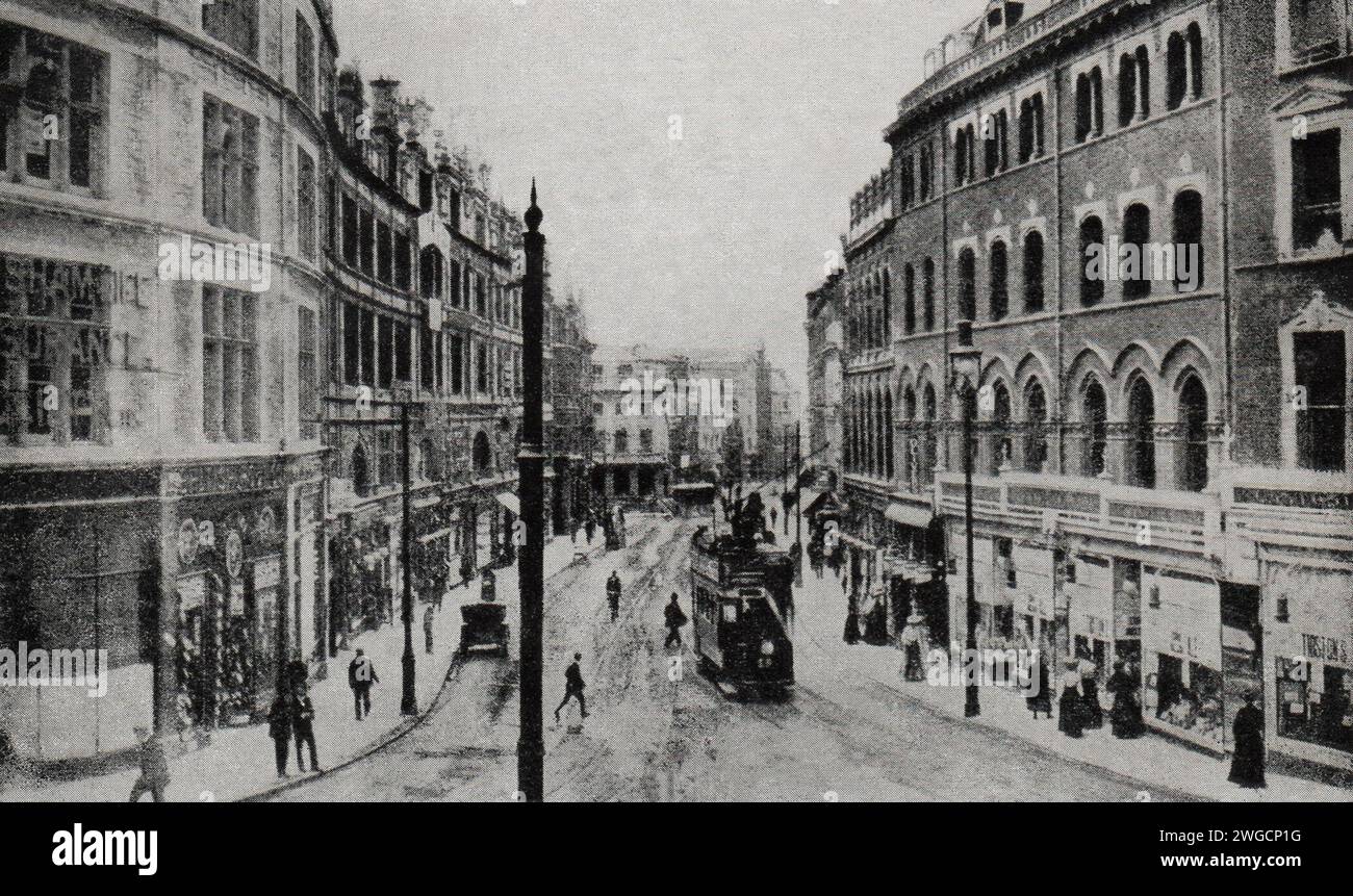 Vor den deutschen Luftangriffen Plymouth Old Town Street Stockfoto