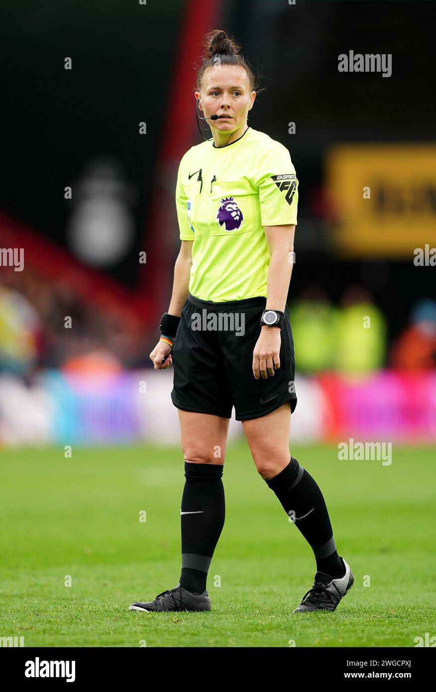 Schiedsrichter Rebecca Welch während des Premier League-Spiels im Vitality Stadium Bournemouth. Bilddatum: Sonntag, 4. Februar 2024. Stockfoto