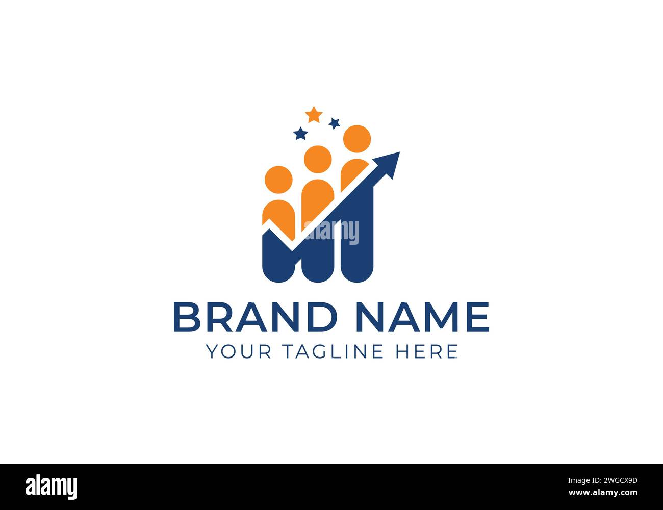 Creative Financial Business Growth Logo-Design Stock Vektor