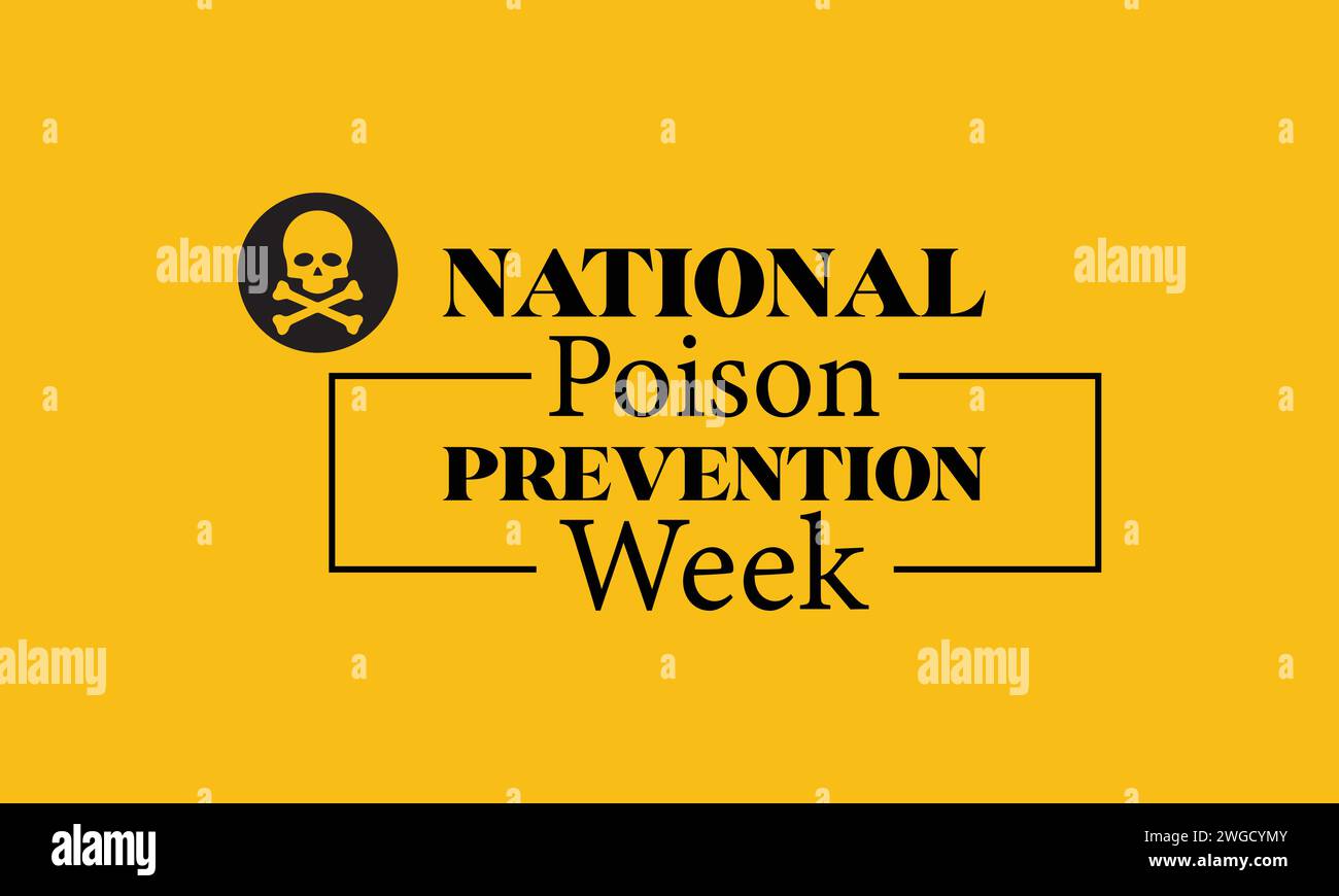 National Posion Prevention Week Text Illustration Design Stock Vektor