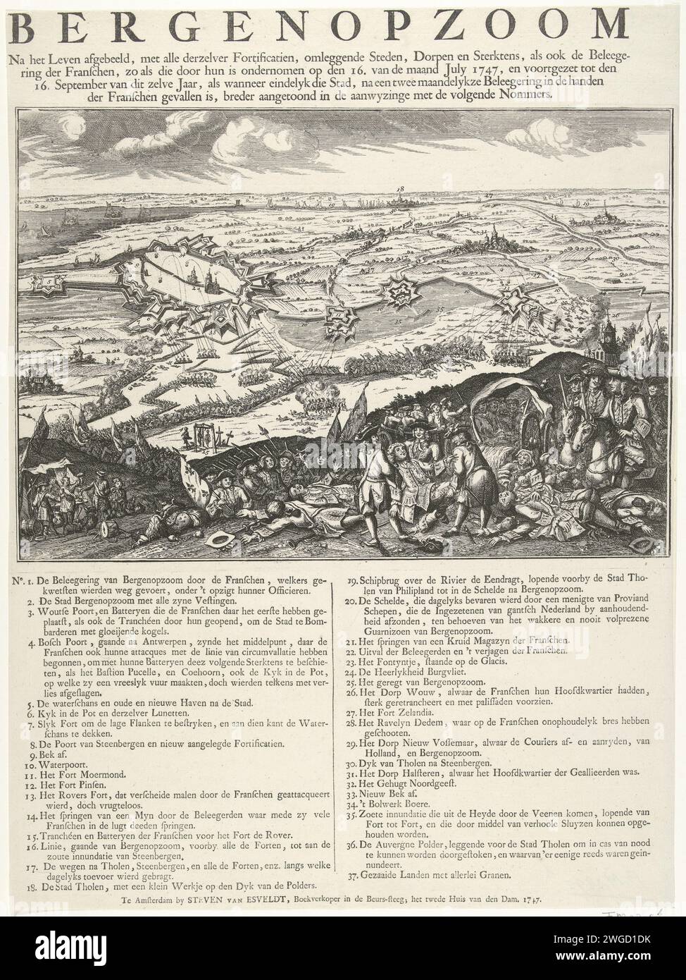 Belagerung von Bergen op Zoom, 1747, 1747 drucken die Belagerung und