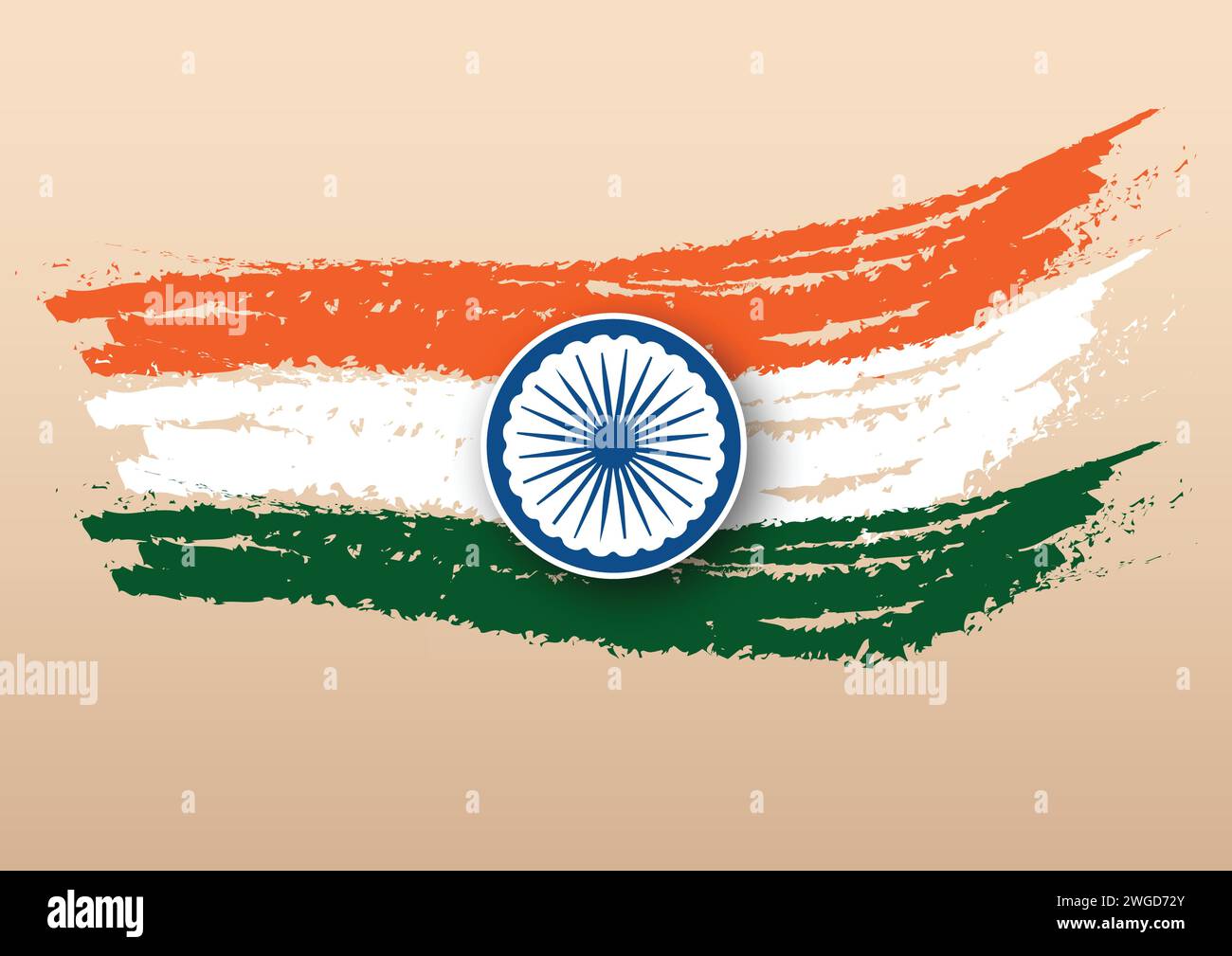 Vektorillustration der indischen Flagge Stock Vektor