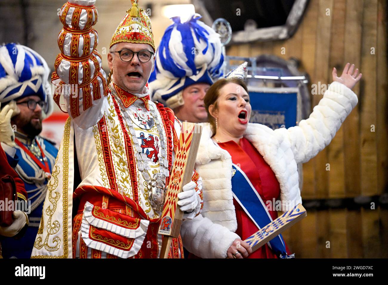 Düsseldorf, Deutschland. Februar 2024. Prinz Uwe und Venetia Melanie ...
