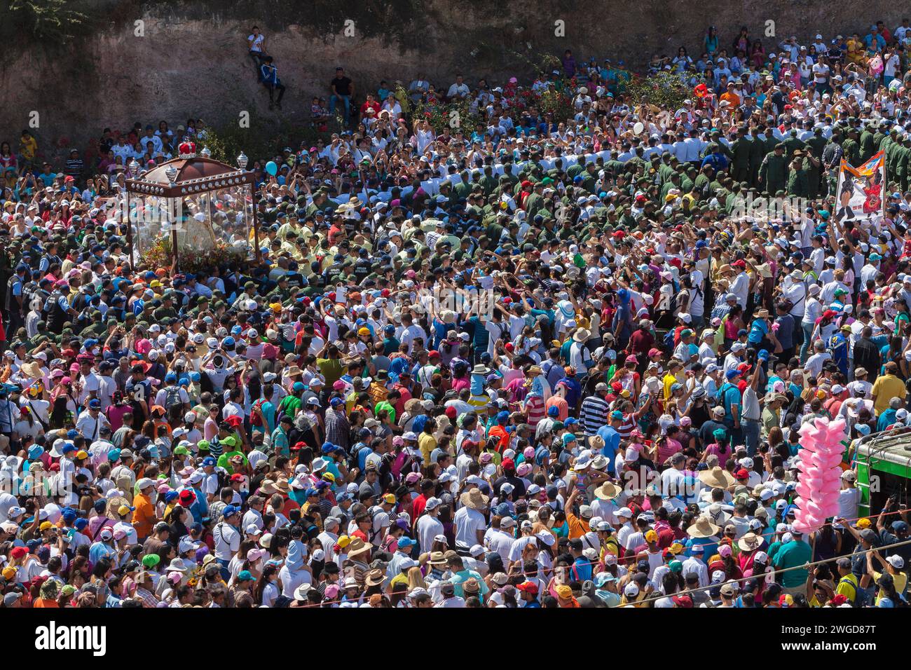 Prozession der Jungfrau Divina Pastora in der Stadt Barquisimeto, Staat Lara, Venezuela. Stockfoto