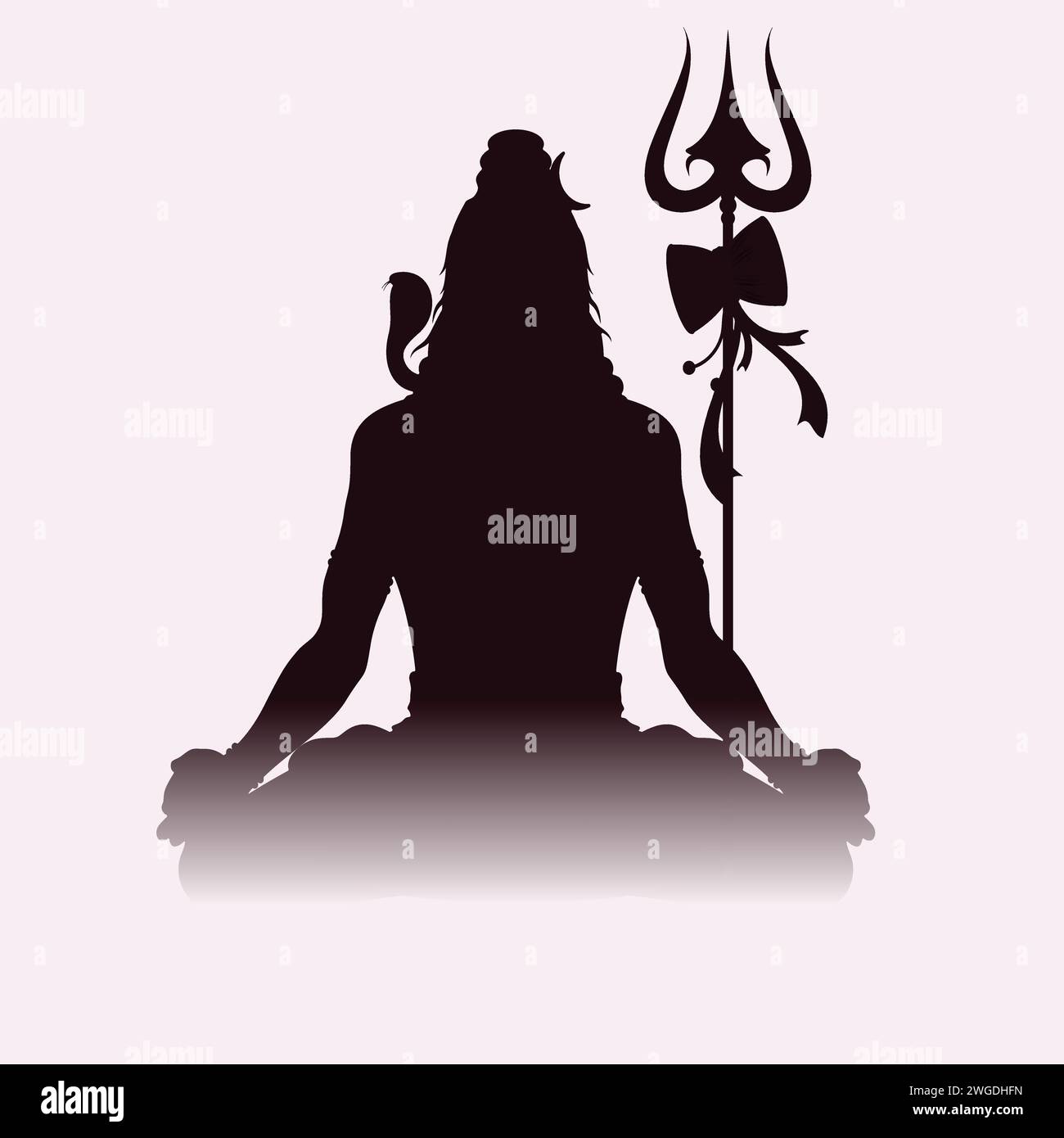 Lord Shiva Silhouette Vektor Illustration Stock Vektor
