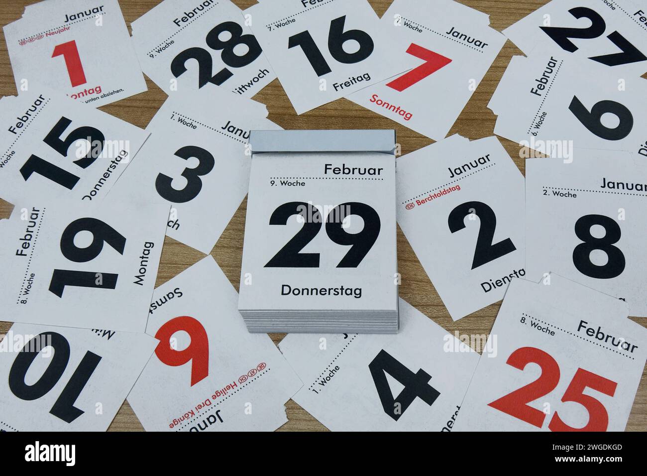 Kalenderblätter im Schaltjahr 2024 Kalenderblätter im Schaltjahr 2024, 04.02.2024, Borkwalde