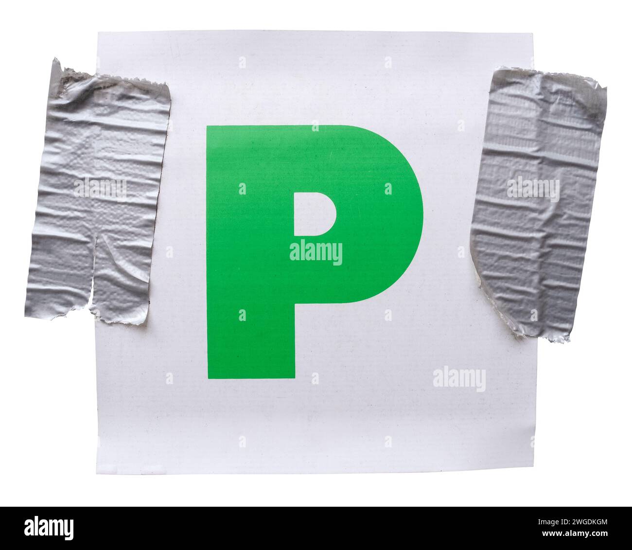 Isolierte neue Treiber-P-Platte mit Kanalband befestigt Stockfoto