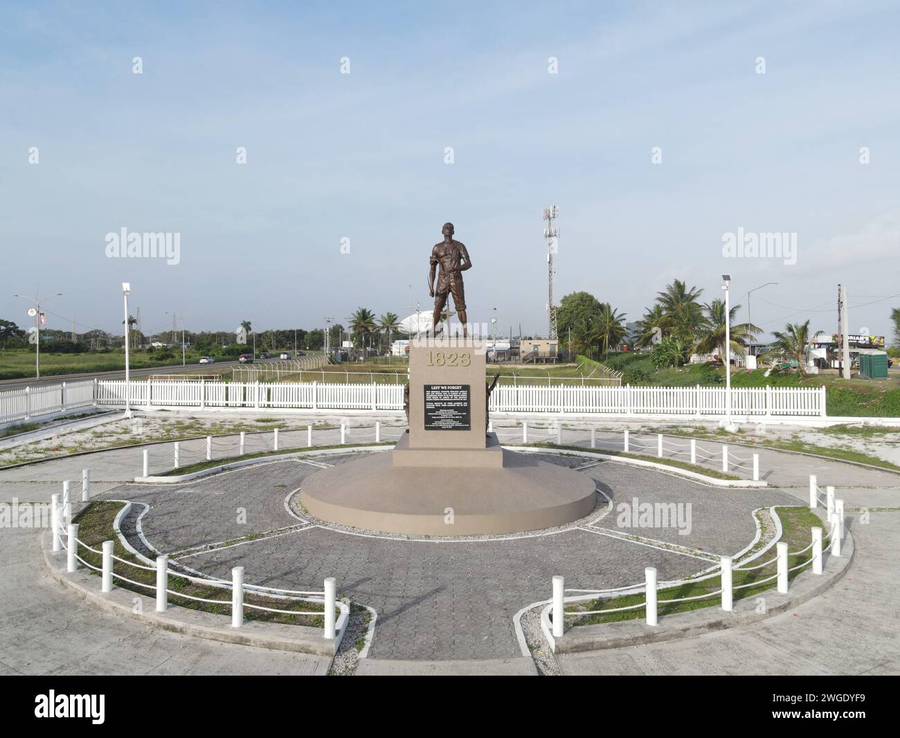 Ein Denkmal aus dem Jahr 1823 in Georgetown Guyana, Südamerika Stockfoto