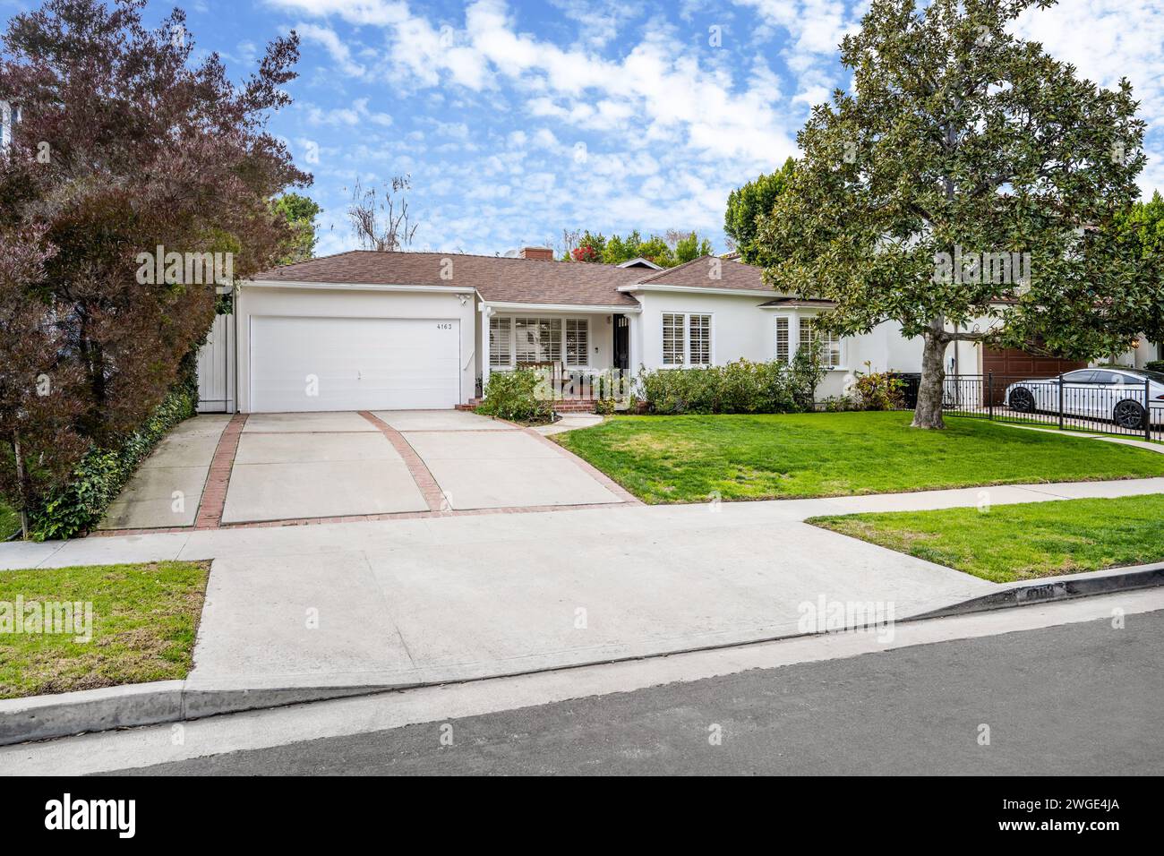 Ein Vorstadthaus in einer ruhigen Nachbarschaft Stockfoto