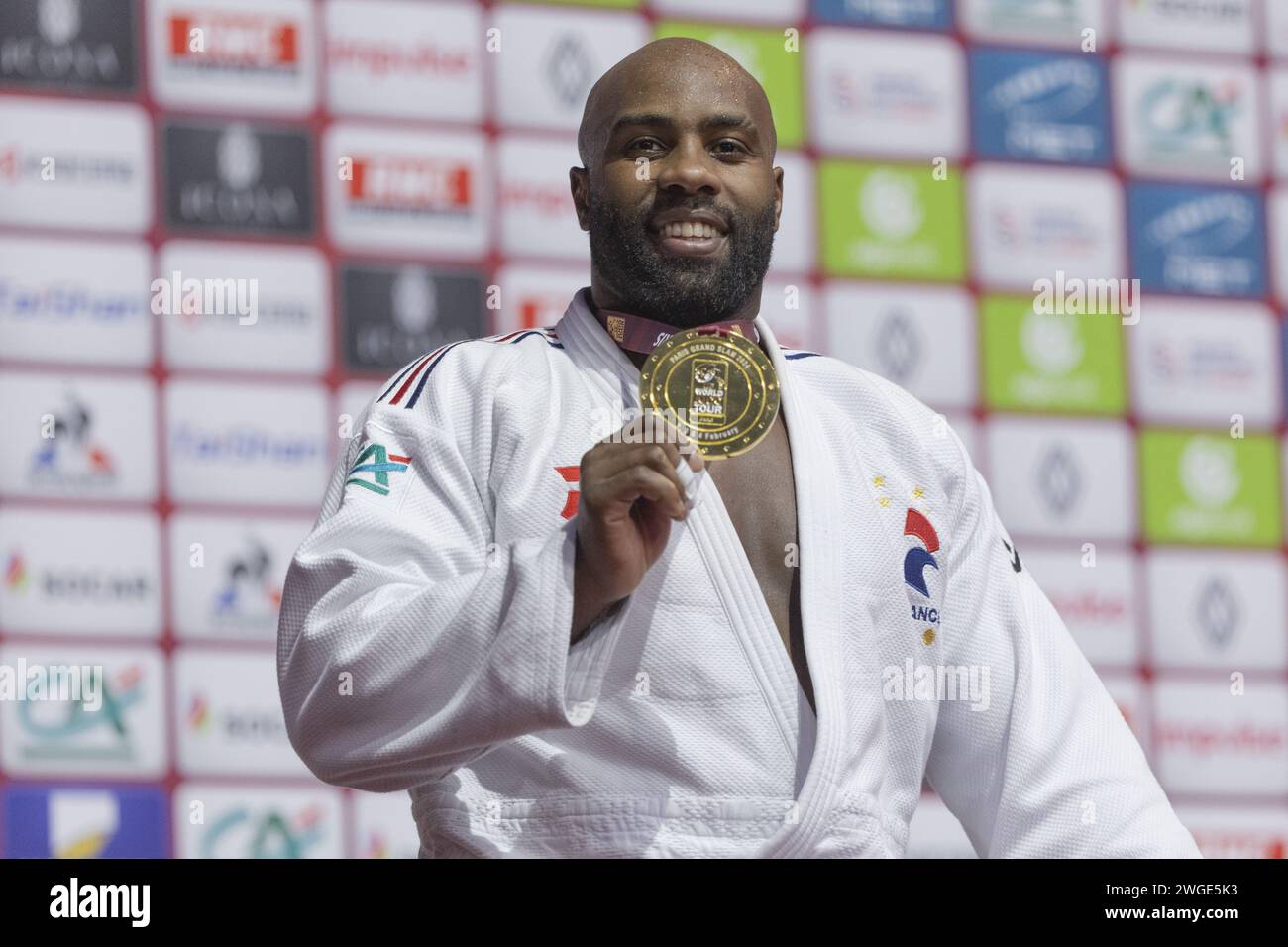 Teddy RINER (FRA) gewann am 4. Februar 2024 in der Accor Arena in Paris