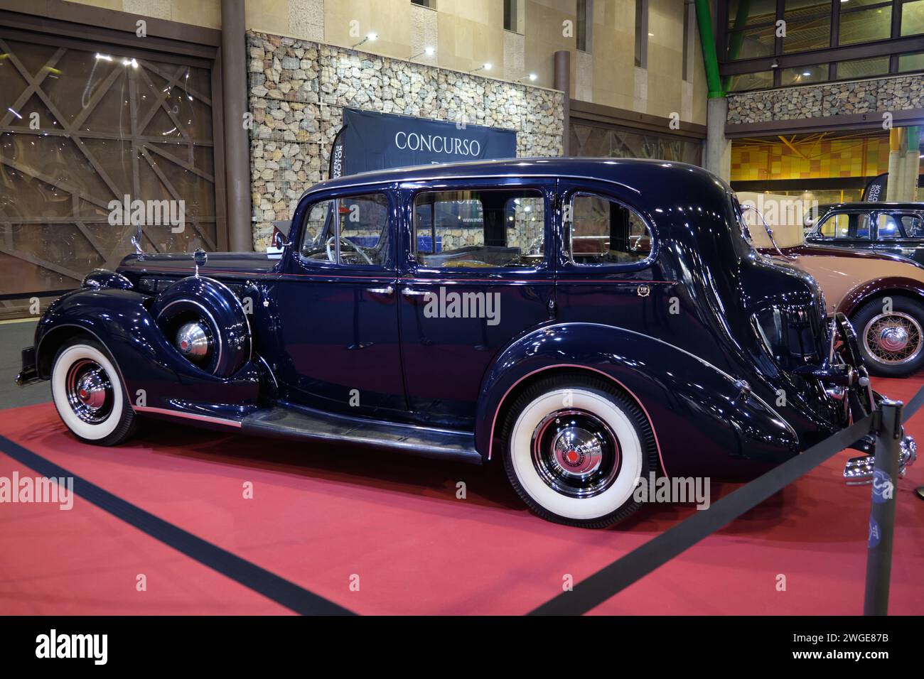 1938 Packard 1604 Super Eight auf der Retro Málaga Motor Show, Spanien. Stockfoto