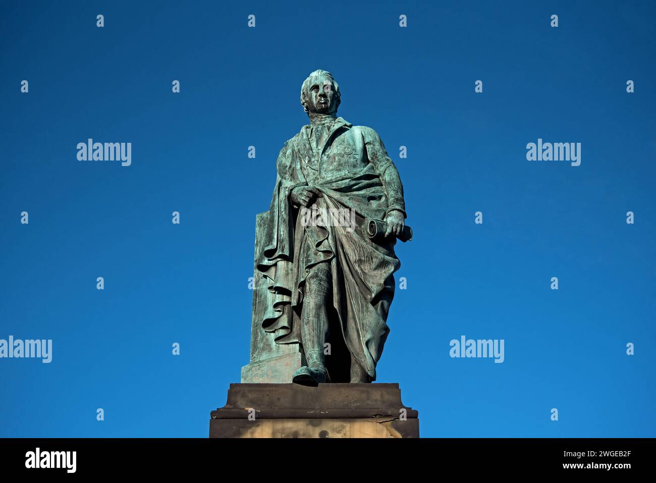 Statue von Robert Dundas, 2. Viscount Melville, Sohn von Henry Dundas, Melville Crescent, Edinburgh, Schottland, Großbritannien. Stockfoto