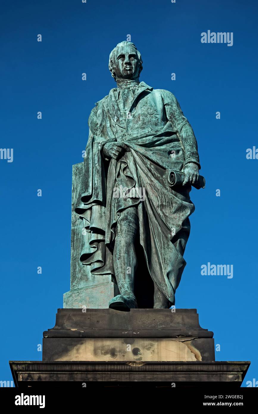 Statue von Robert Dundas, 2. Viscount Melville, Sohn von Henry Dundas, Melville Crescent, Edinburgh, Schottland, Großbritannien. Stockfoto