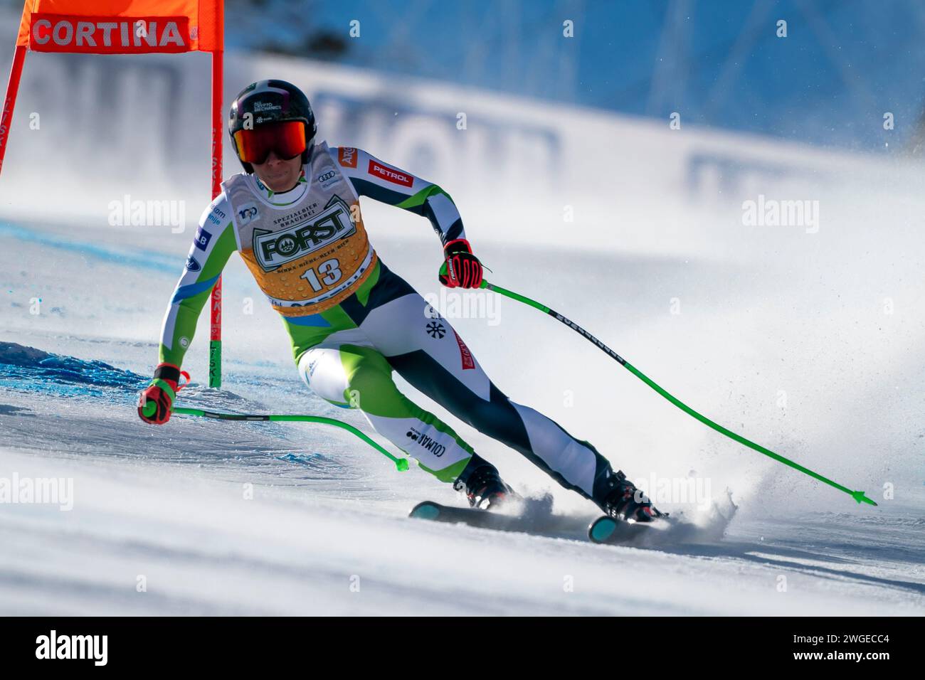 Cortina d’Ampezzo, Italien 27. Januar 2024. STUHEC Ilka (Slo) tritt beim Audi FIS Alpinweltcup Frauen Abfahrtsrennen auf der Olympia Cou an Stockfoto