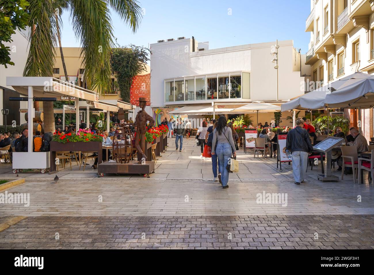 El Pimpi, Eingang von Bodegas El Pimpi, Bar Restaurant, Malaga, Andalusien, Spanien. Stockfoto