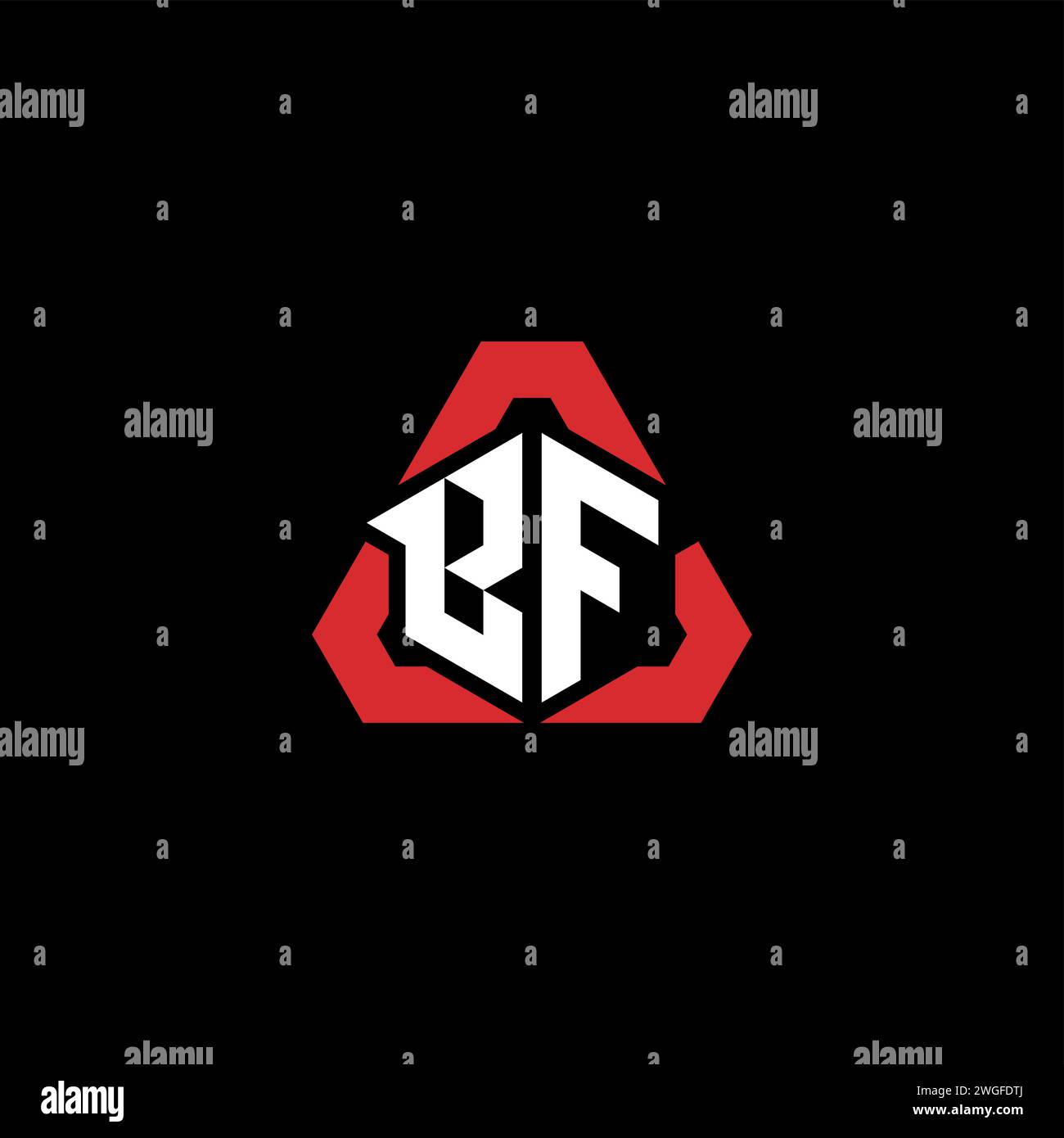 BF Initial Logo modernes und futuristisches Konzept für E-Sport- oder Gaming-Logo Stock Vektor