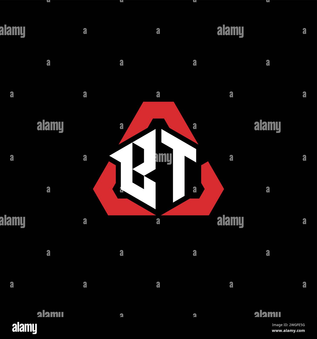 BT Initial Logo modernes und futuristisches Konzept für E-Sport- oder Gaming-Logo Stock Vektor