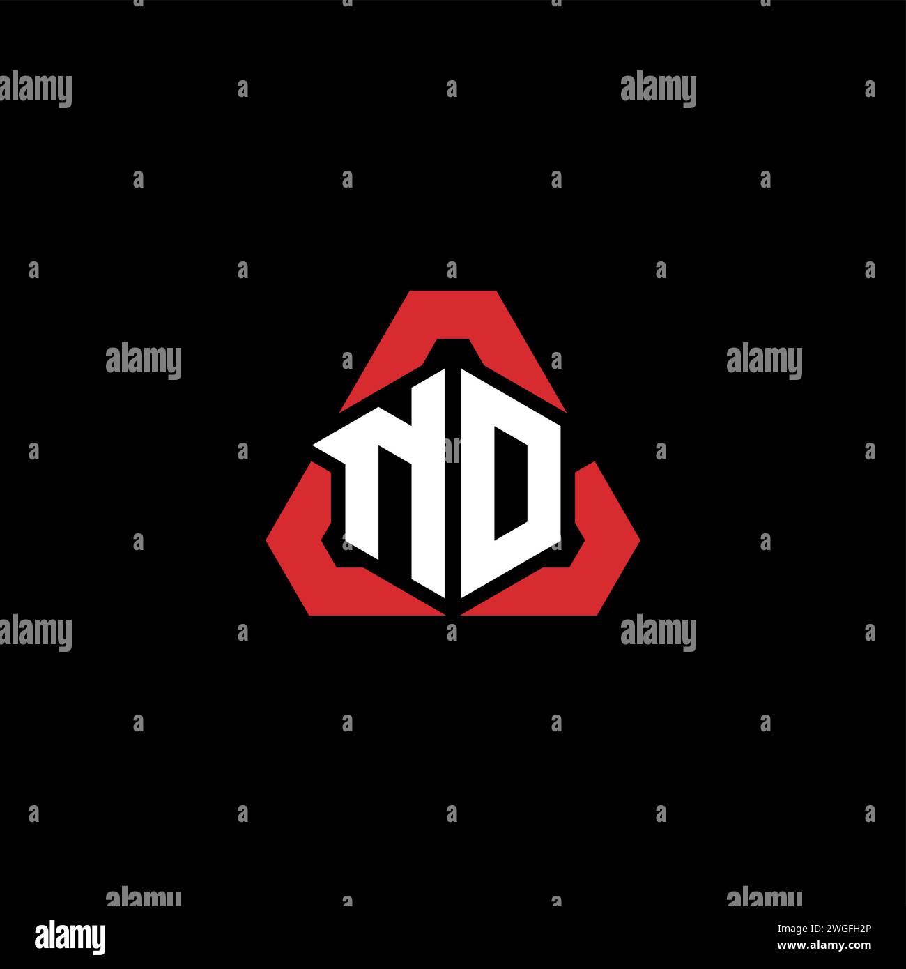 ND Initial Logo modernes und futuristisches Konzept für E-Sport- oder Gaming-Logo Stock Vektor