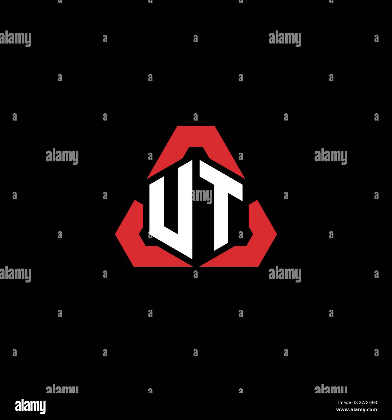 VT Initial Logo modernes und futuristisches Konzept für E-Sport- oder Gaming-Logo Stock Vektor