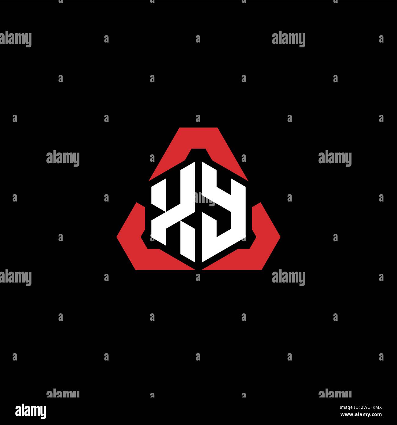 XY Initial Logo modernes und futuristisches Konzept für E-Sport- oder Gaming-Logo Stock Vektor