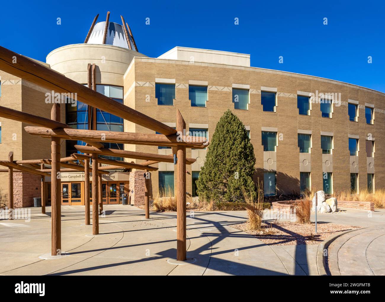 Aurora, Colorado - 28. Januar 2024: Schöne moderne Architektur des University of Colorado Hospital (UCHealth) Stockfoto