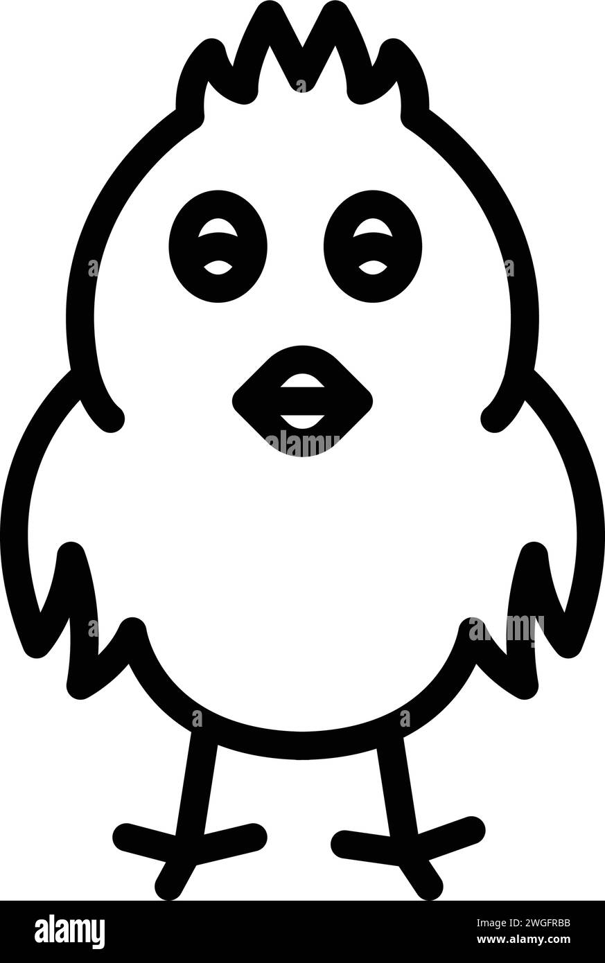 Symbol für Küken, Huhn Stock Vektor