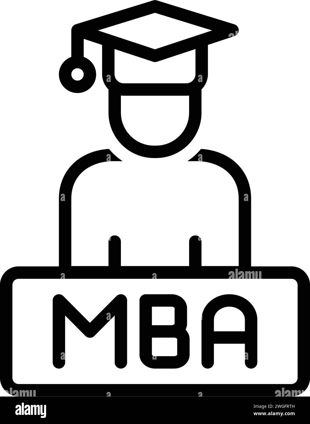 Symbol für mba, Academic Stock Vektor