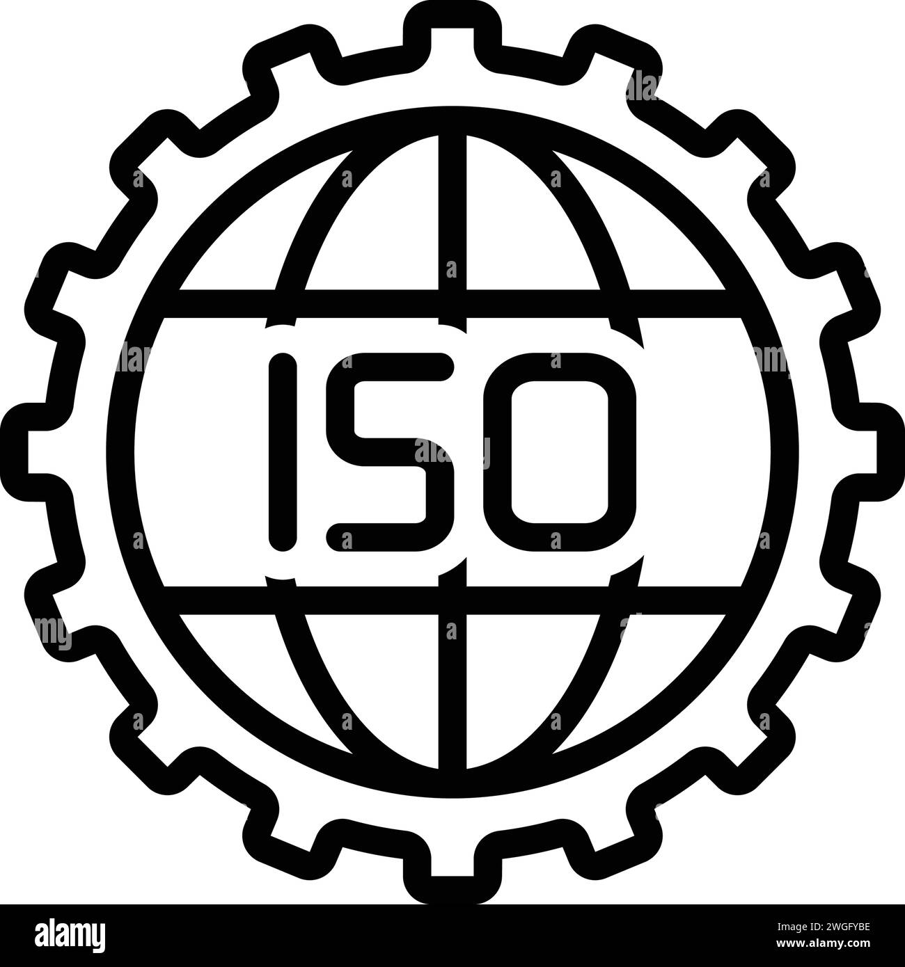 Symbol für iso, Zertifikat Stock Vektor