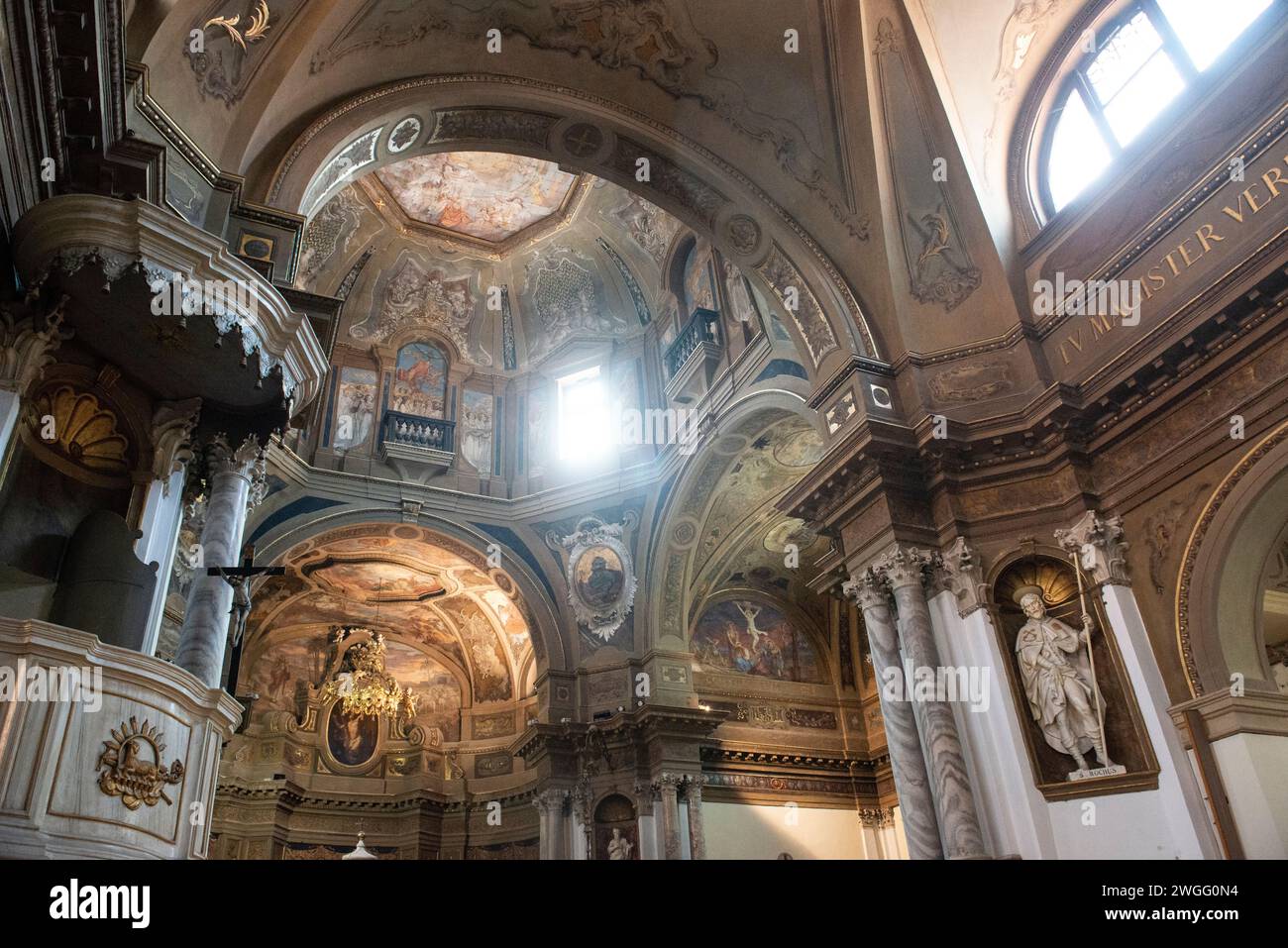 Das Innere der Kirche Saint Andrea, Chioggia, Lagune Venetian, Italien Stockfoto