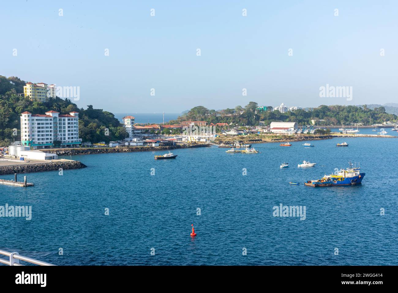 Panama Bay vom Kreuzfahrthafen, Panama-Stadt, Provinz Panama, Republik Panama Stockfoto