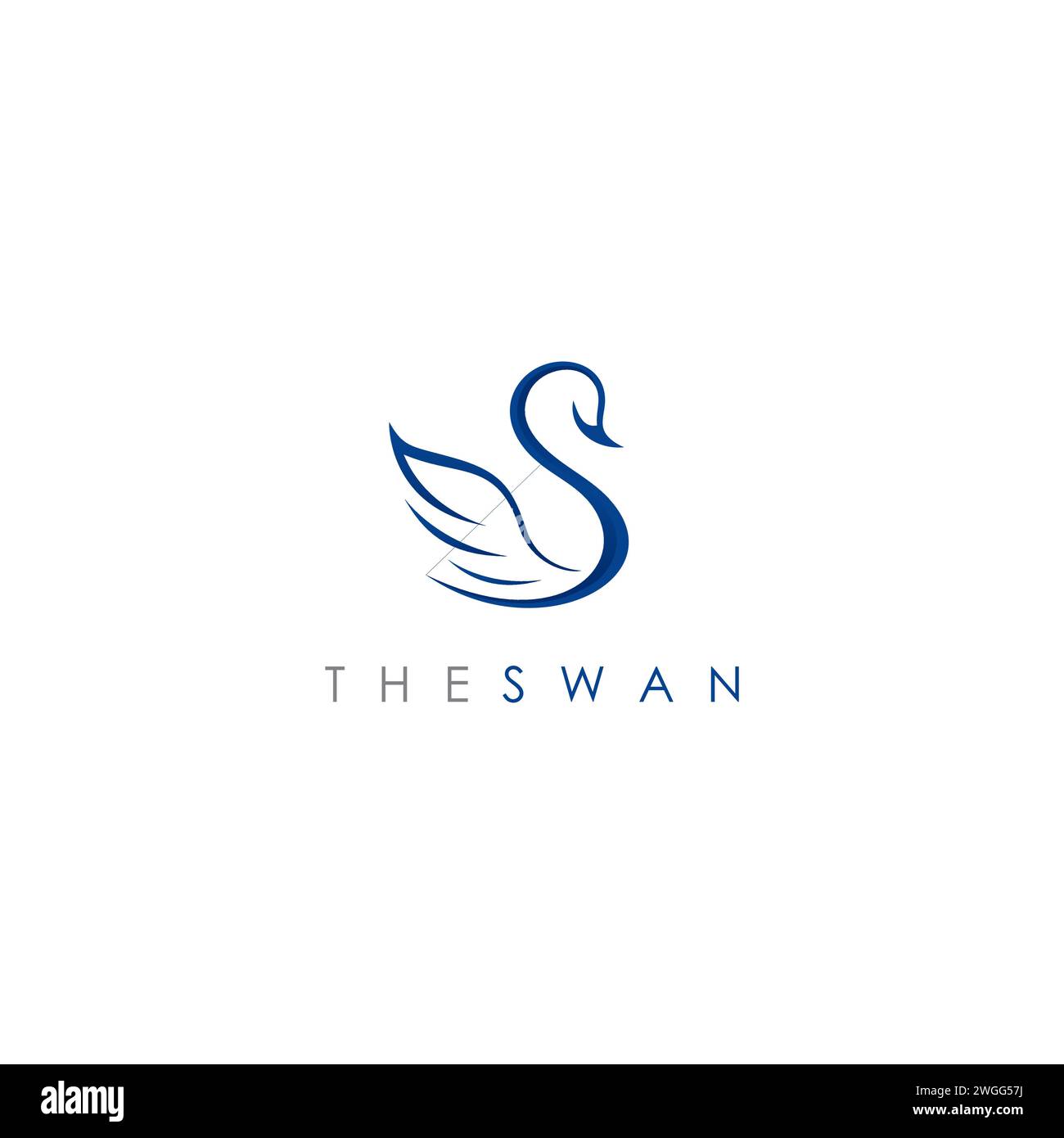 Swan Logo einfach und elegant. „Letter S Swan“-Logo Stock Vektor