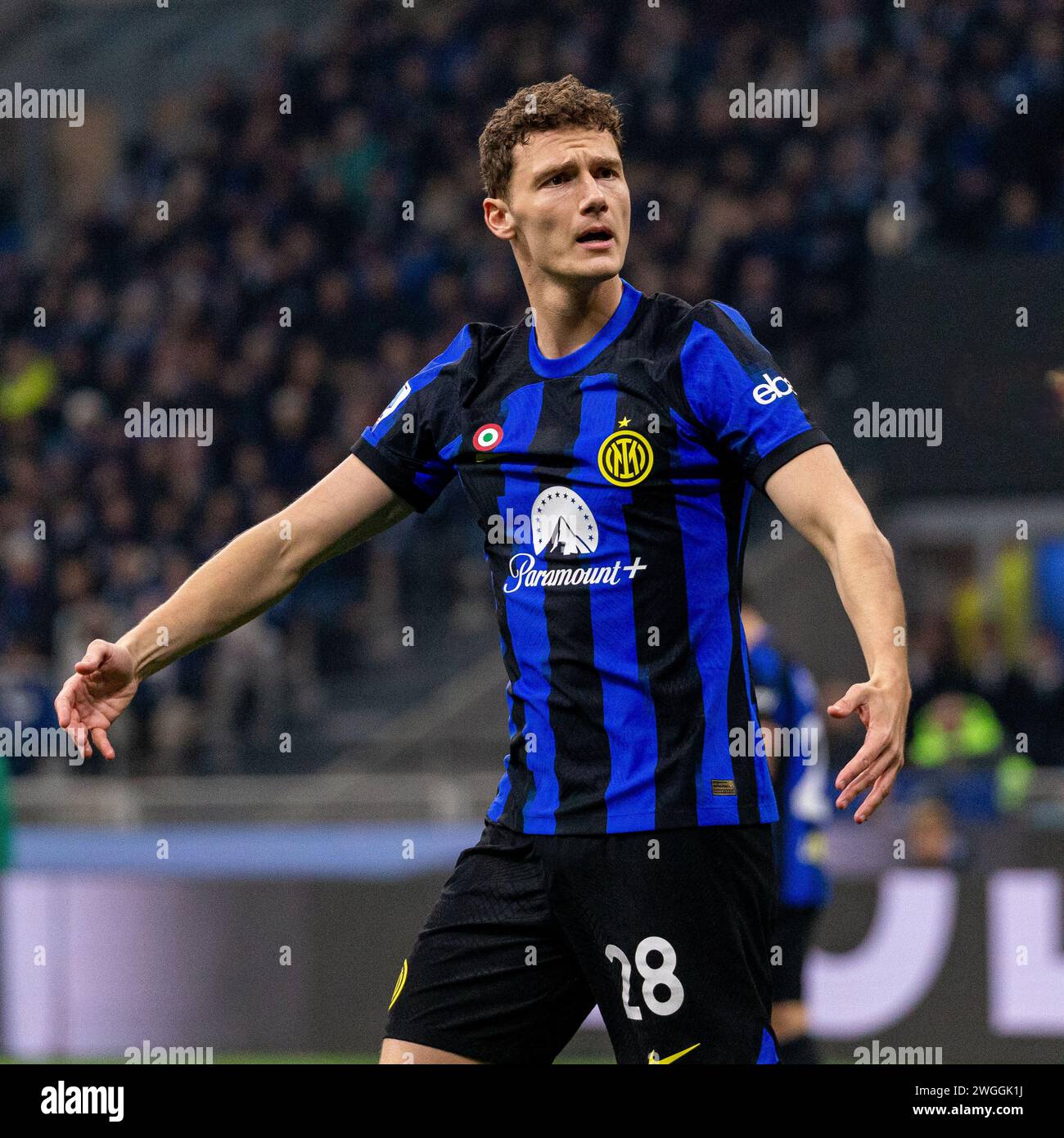 Mailand, Italien - 4. februar 2024 - Inter-Juventus Serie A - Pavard benjamin fc internazionale Credit: Kines Milano/Alamy Live News Stockfoto