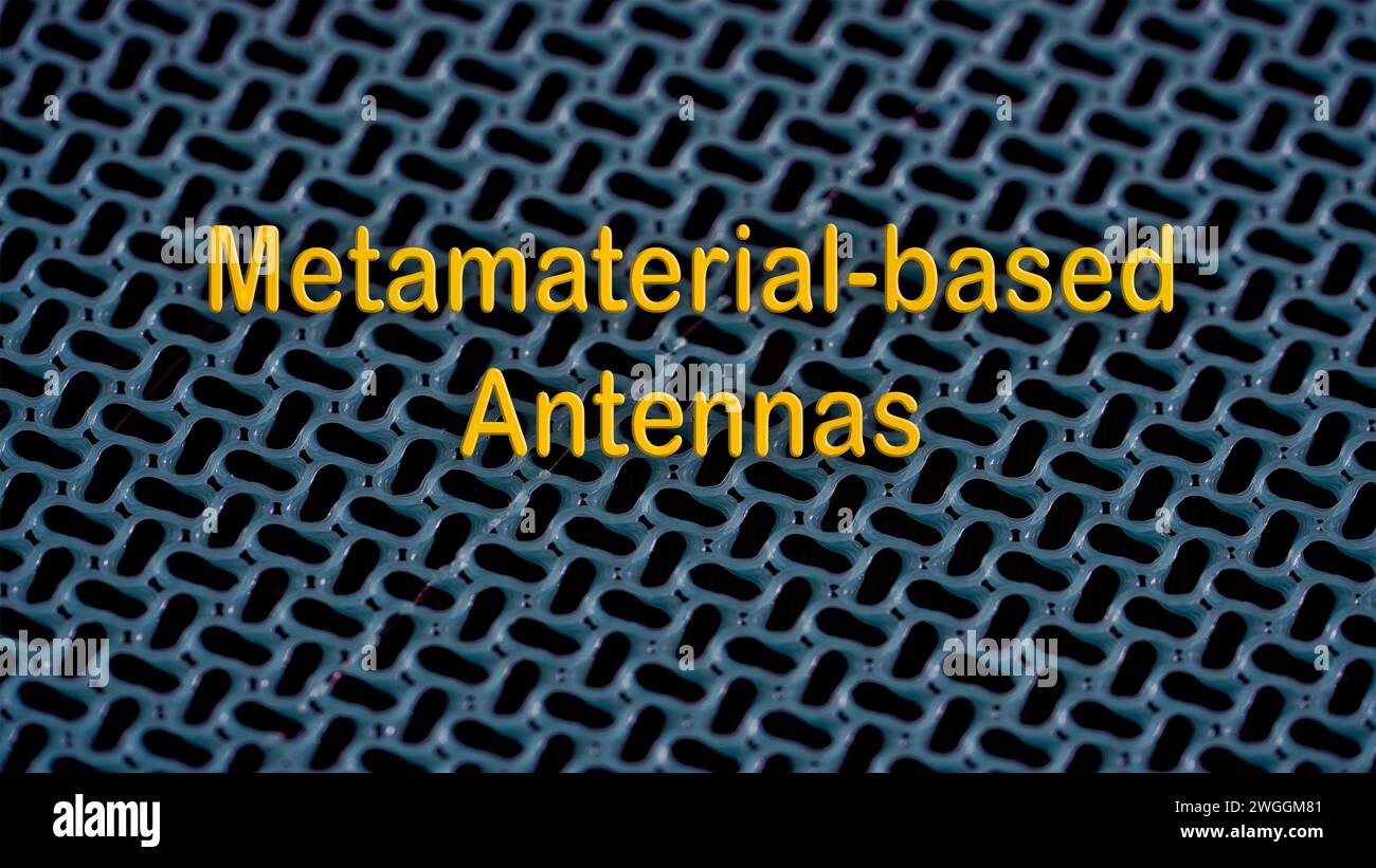 Antennen auf Metamaterial-Basis: Antennendesigns, bei denen Metamaterialien-Eigenschaften verwendet werden, um verbesserte Strahlungseigenschaften zu erzielen. Stockfoto