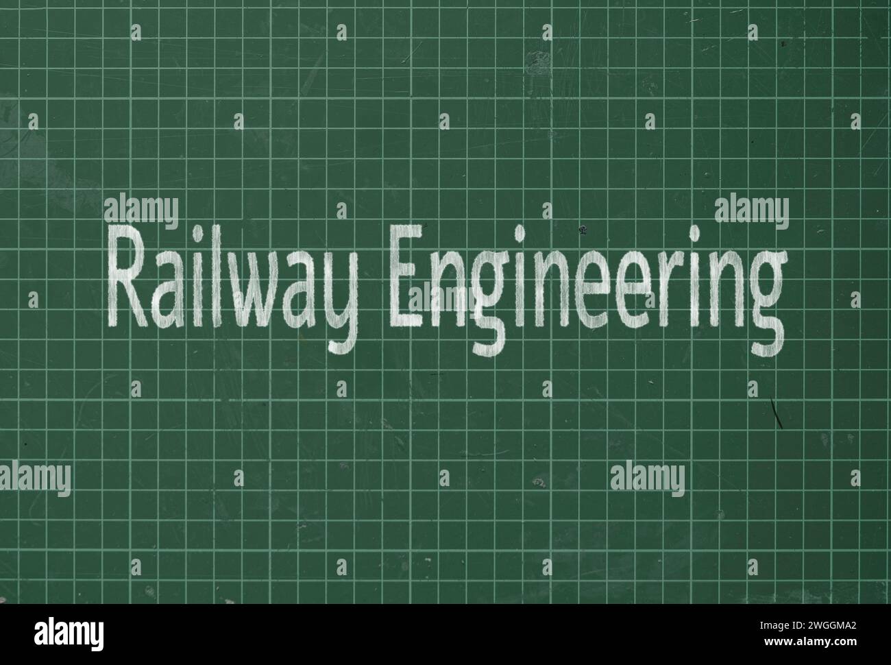 Eisenbahntechnik: Umfasst die Planung und Instandhaltung von Eisenbahnsystemen, einschließlich Gleisen, Fahrzeugen und Signalsystemen. Stockfoto
