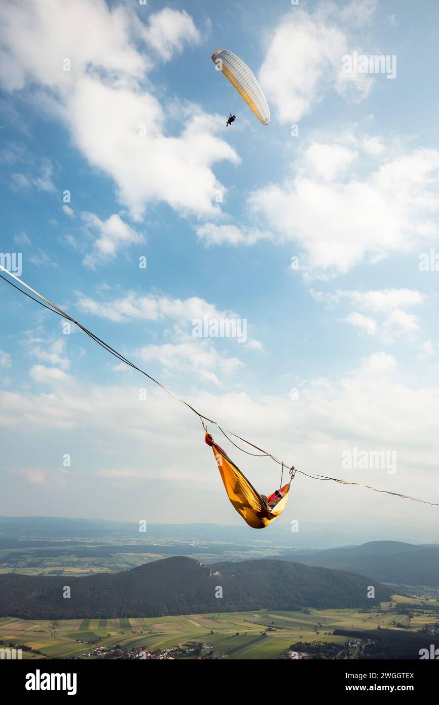 Reise zwischen Himmel und Erde Stockfoto