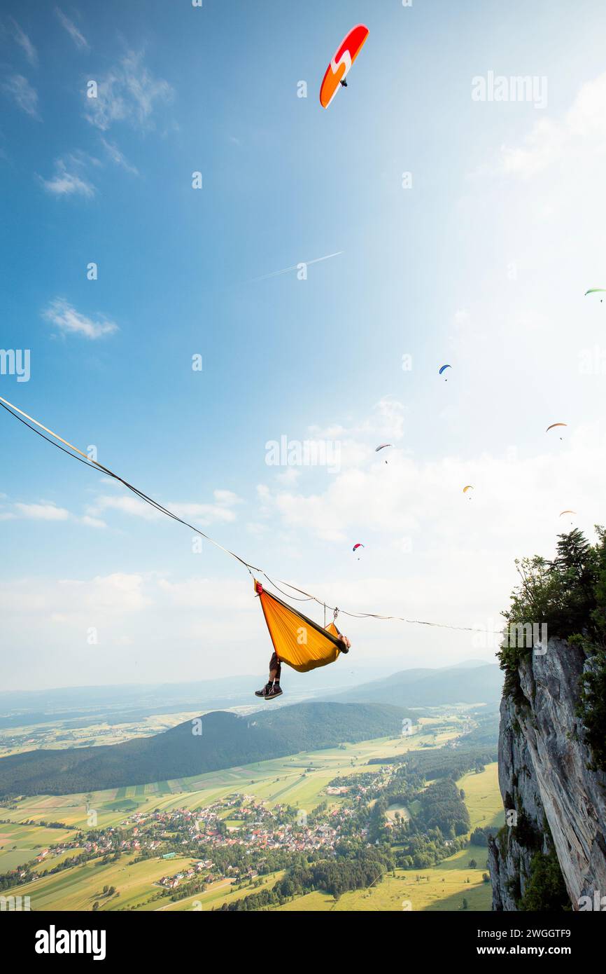 Reise zwischen Himmel und Erde Stockfoto