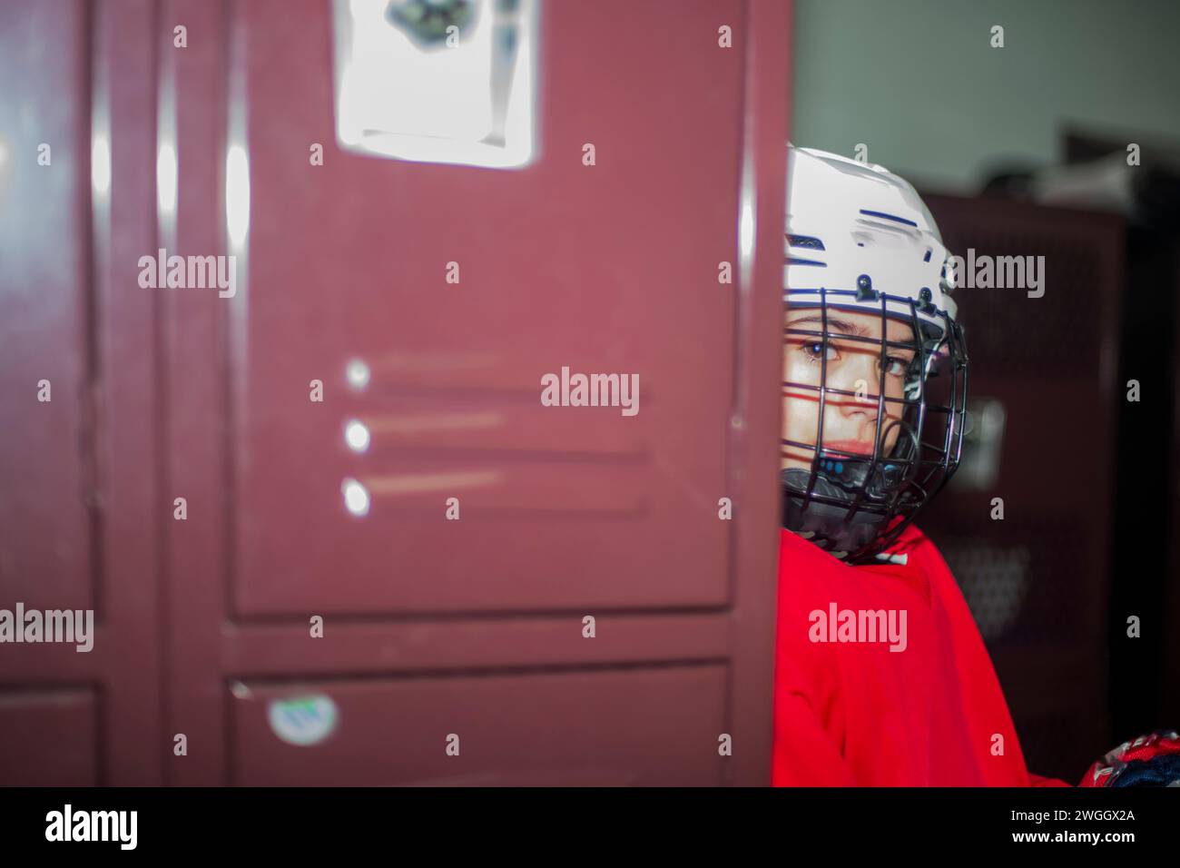 11 Jahre Hockeyspielerin Stockfoto