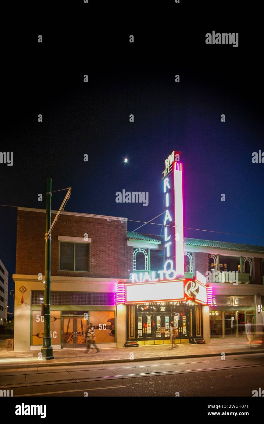 Rialto Theater in Downtown Tucson, Arizona vertikal Stockfoto