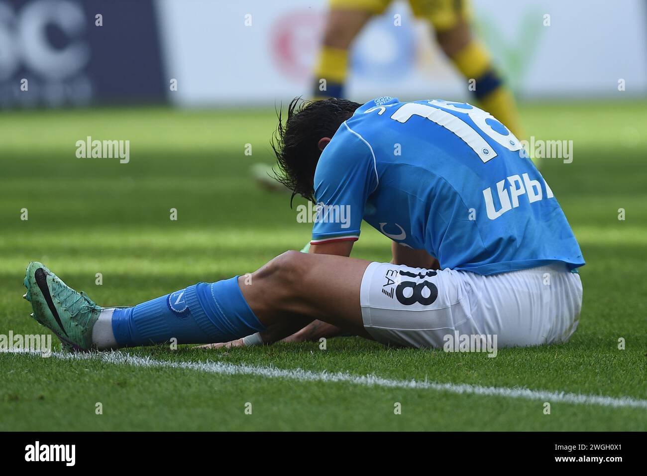 Neapel, Italien. Februar 2024. Giovanni Simeone vom SSC Napoli während des Spiels der Serie A zwischen SSC Napoli und Hellas Verona FC im Stadio Diego Armando Maradona Neapel Italien am 4. Februar 2024. Franco Romano/Alamy Live News Stockfoto