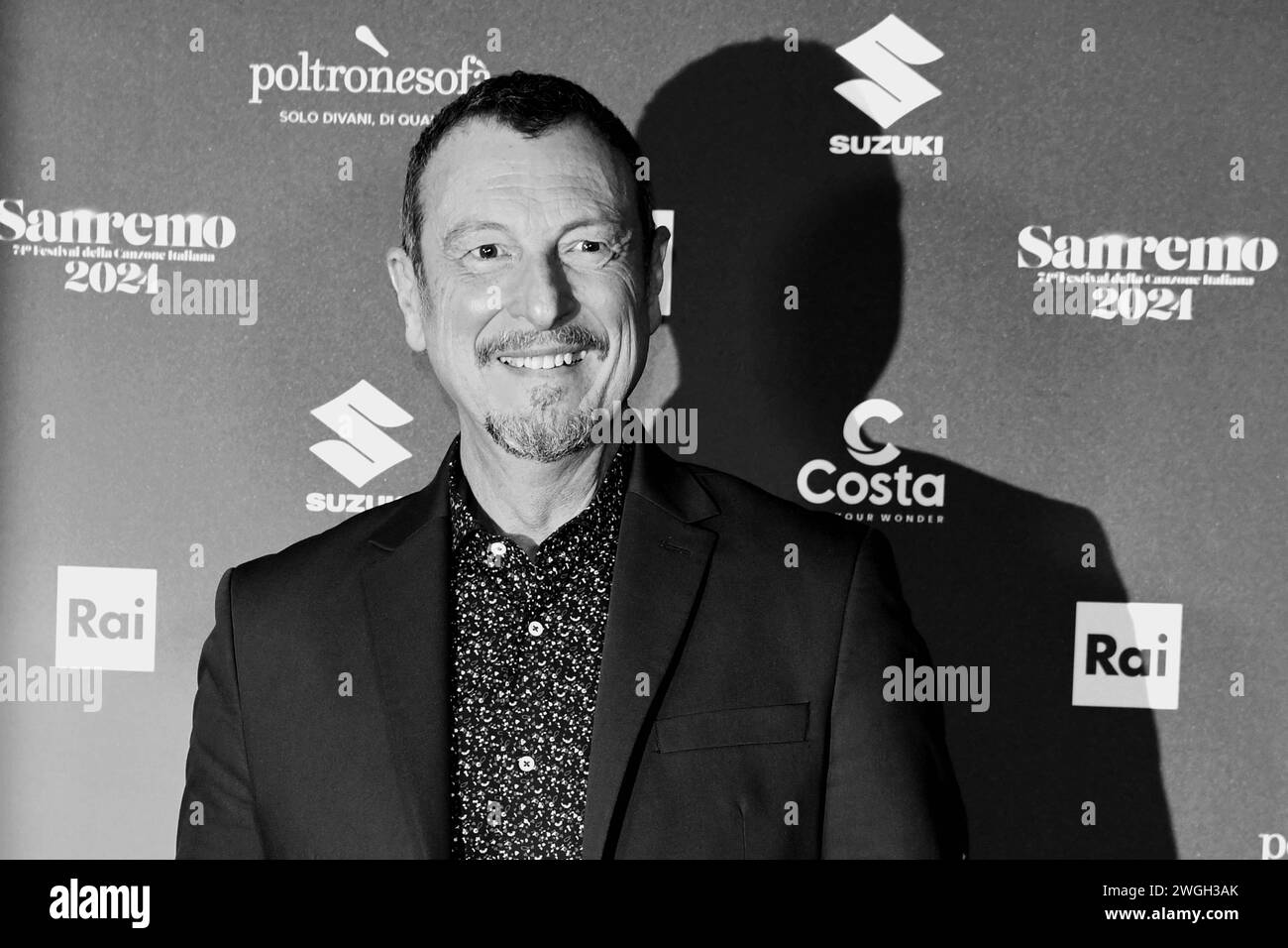 Festival sanremo 2024 Schwarzweiß-Stockfotos und -bilder - Alamy