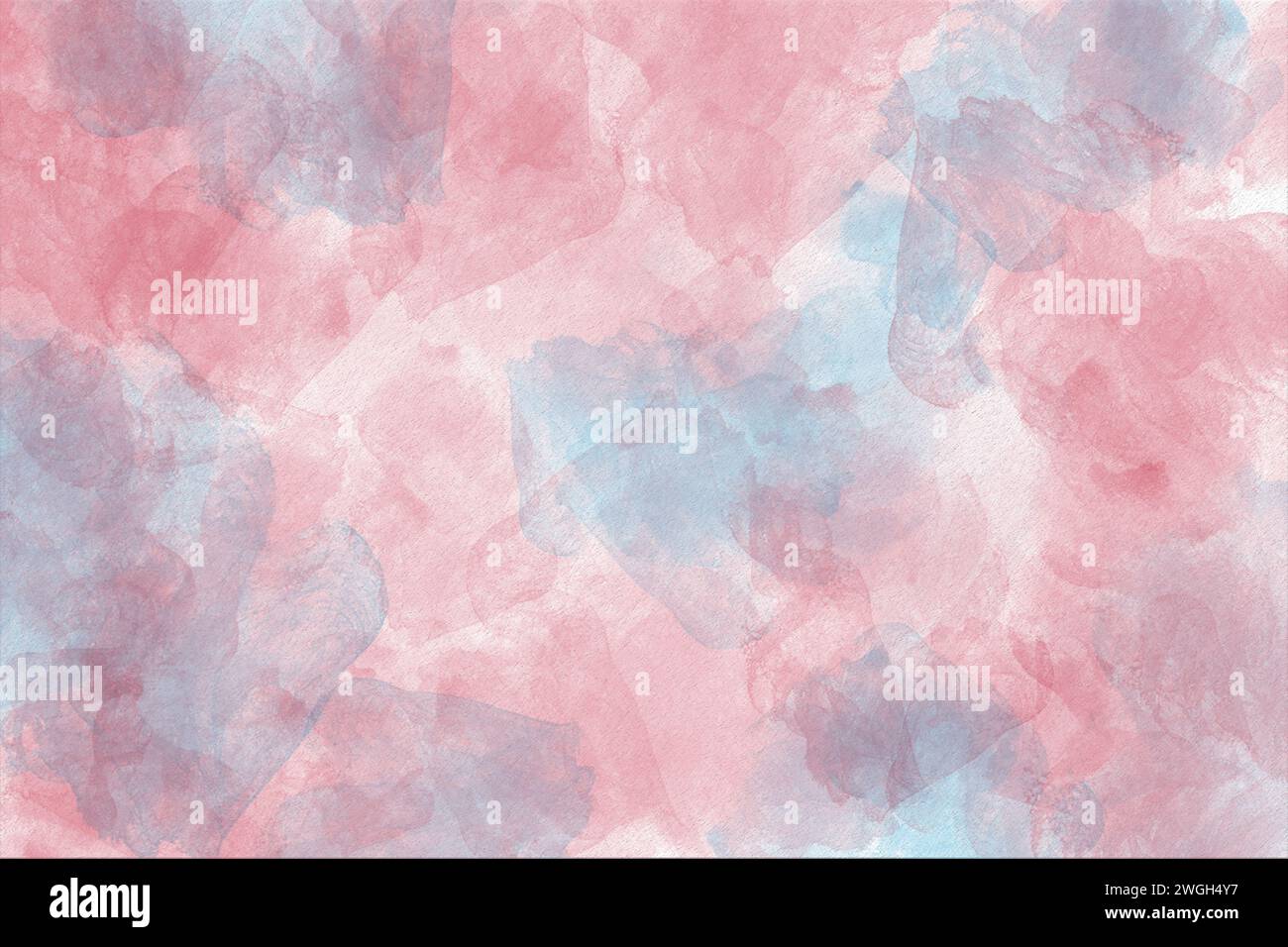 Abstrakte Textur in zartem Rosa und Blau mit durchscheinenden Formen, perfekt für Hintergründe und Design. Stockfoto