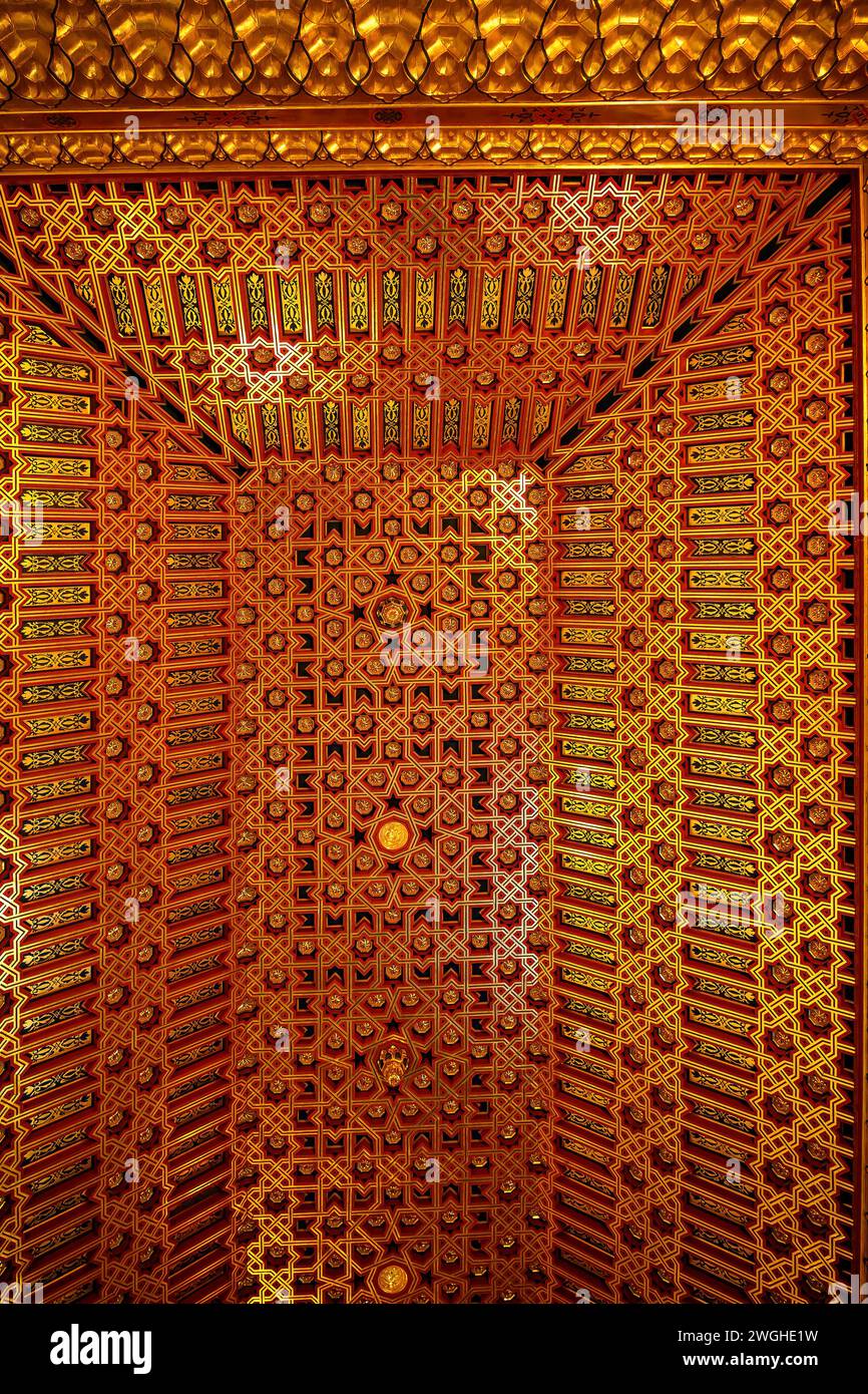 Deckenarchitektur in Alcazar de Segovia, Spanien Stockfoto