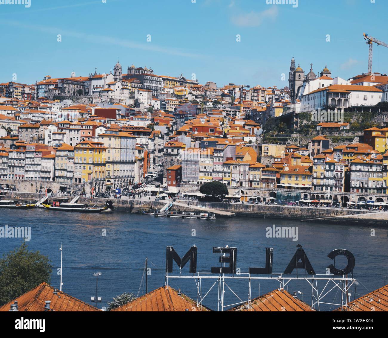 Panoramablick auf die Stadt Porto in Portugal, am 16. April 2018 Stockfoto