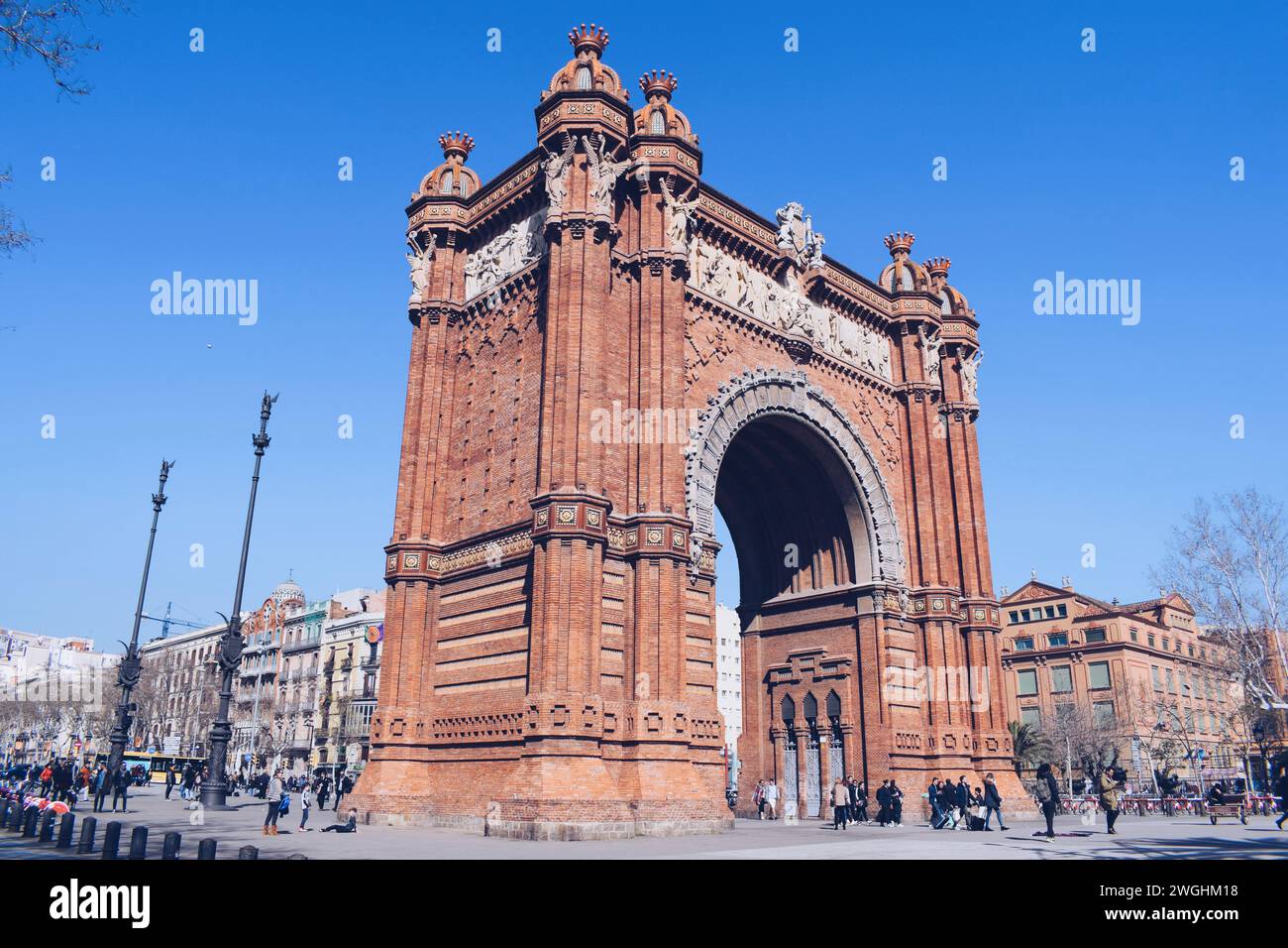 Triumphbogen von Barcelona in Katalonien, Spanien, am 1. September 2019 Stockfoto