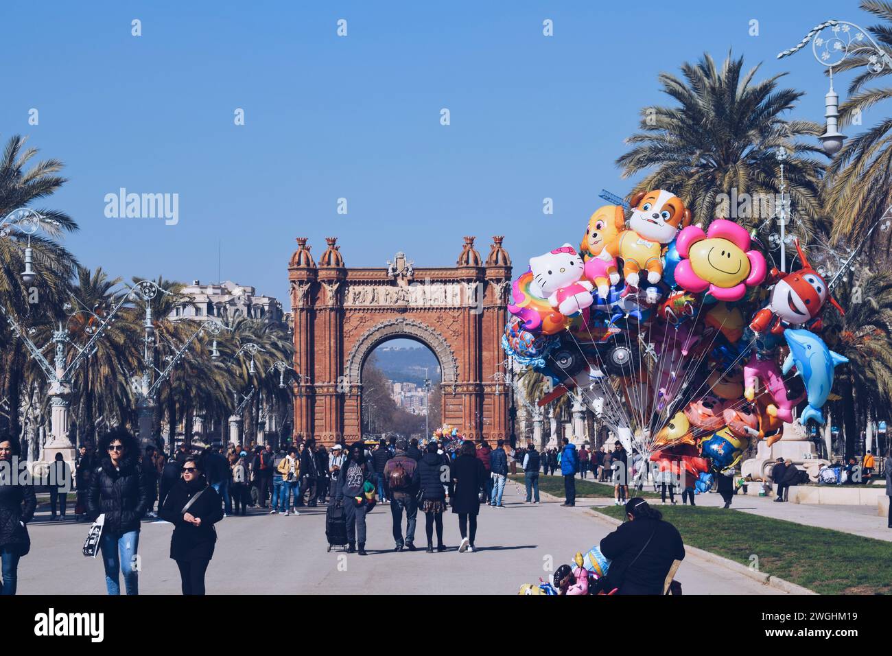 Triumphbogen von Barcelona in Katalonien, Spanien, am 1. September 2019 Stockfoto