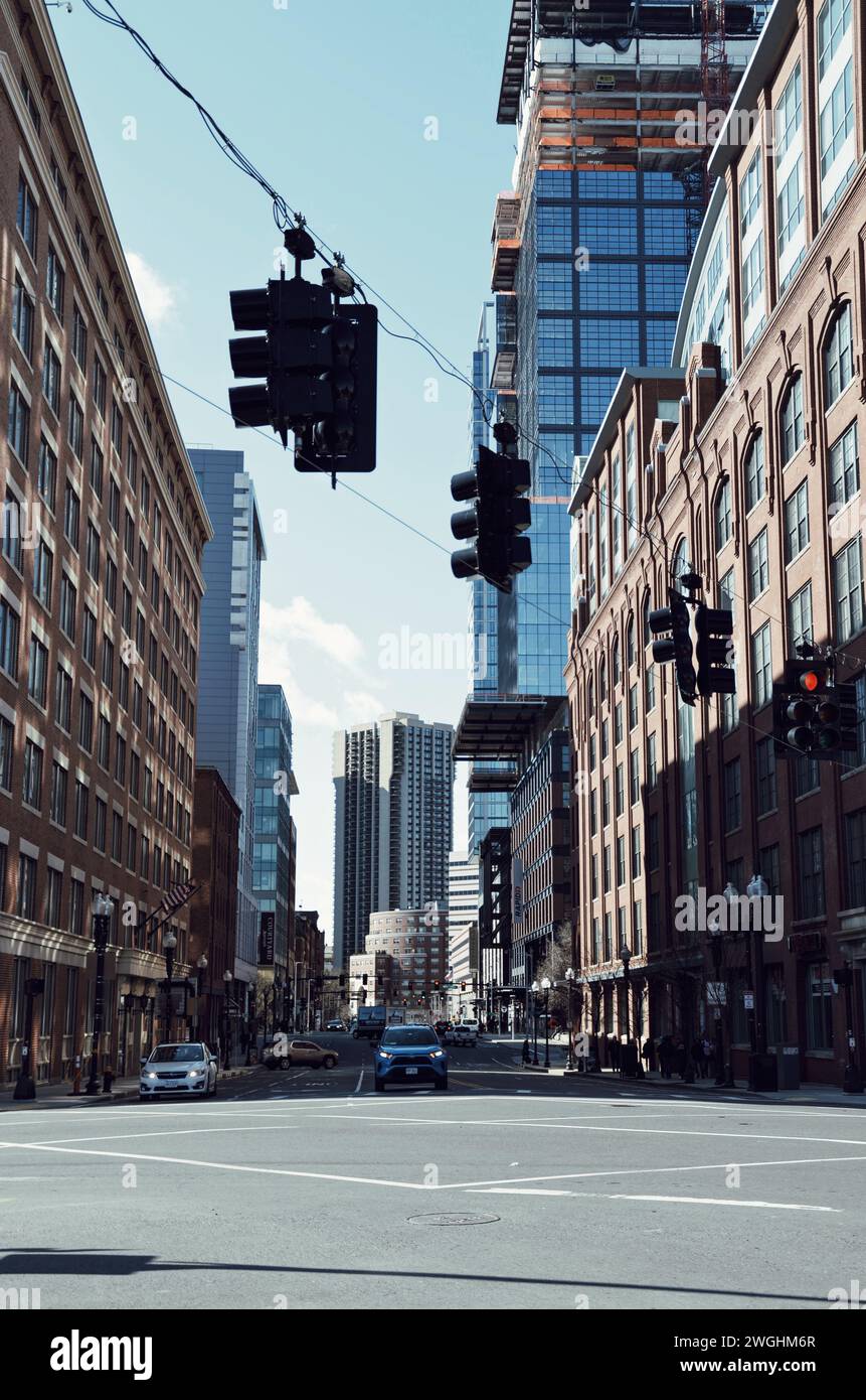 Grand Avenue im Zentrum von Boston, in den Vereinigten Staaten, am 14. Februar 2020 Stockfoto